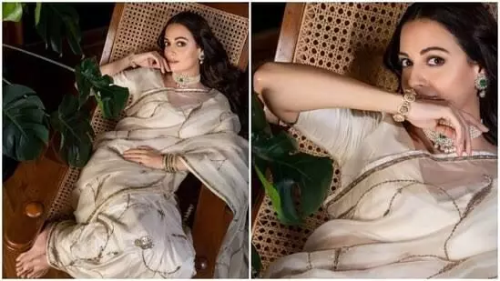 Dia Mirza’s white silk saree is all about sustainable fashion