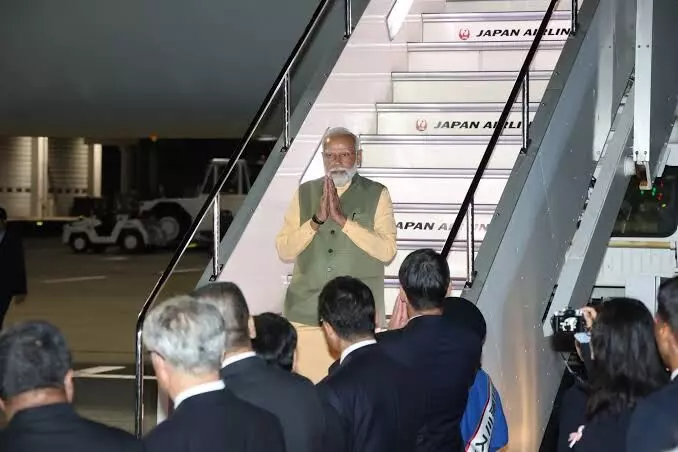 PM Modi arrives at G7 Summit venue to attend Summit in Hiroshima, Japan