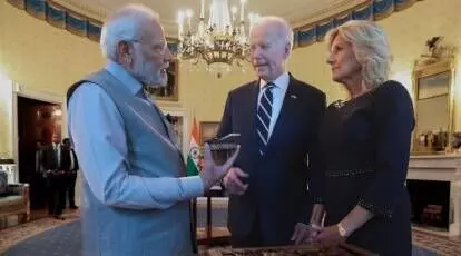 PM Narendra Modi meets US President Joe Biden at White House in Washington DC