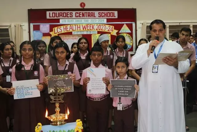 Health and fitness week celebrated at Lourdes Central School in Mangaluru