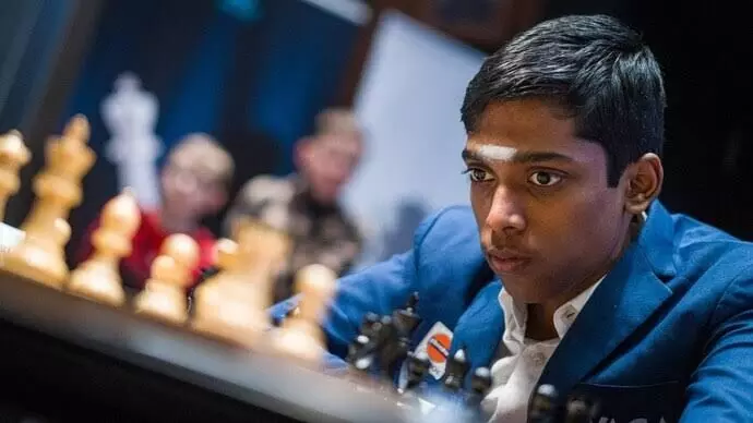 FIDE World Cup : Indian Grandmaster Rameshbabu Praggnanandhaa and World No. 1 Magnus Carlsen ended in a draw after 35 moves, in Baku