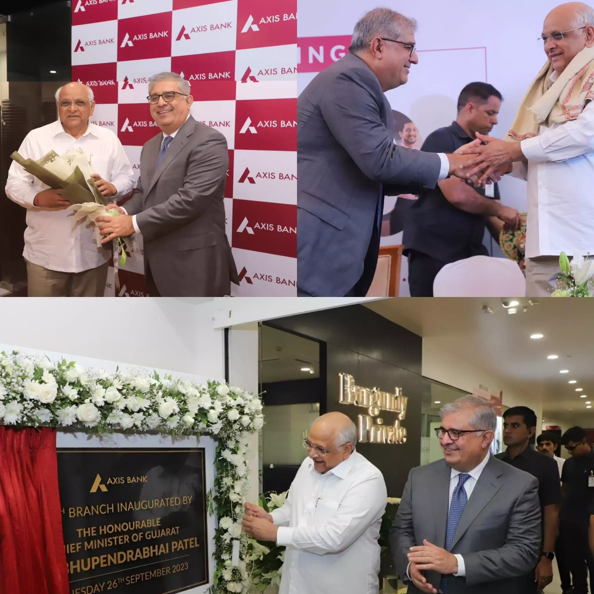 Gujarat Chief Minister Bhupendra Patel inaugurates Axis Bank’s 5000th branch in Ahmedabad