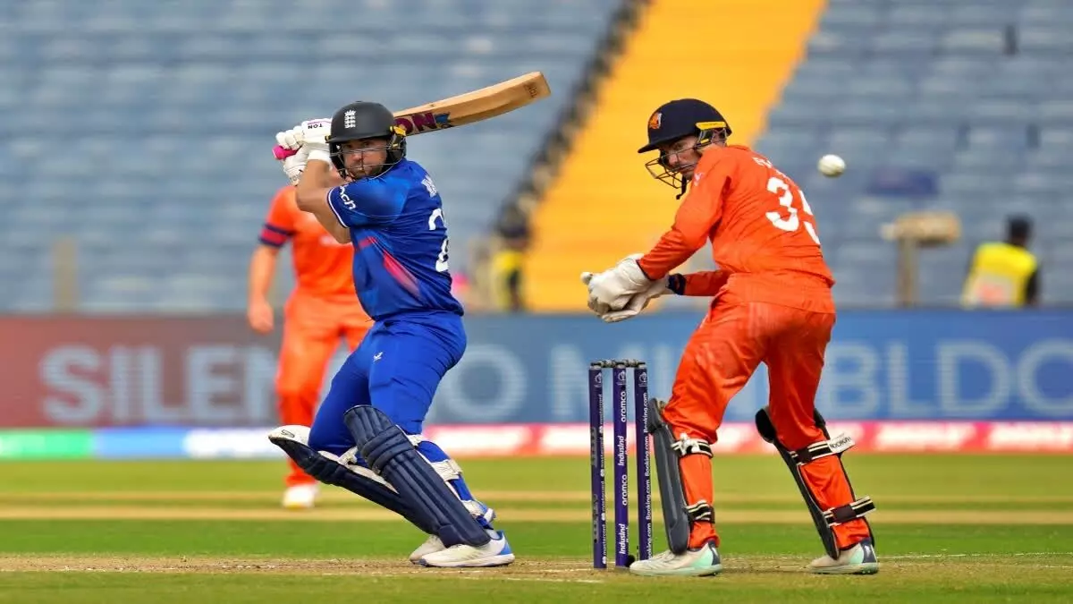 In ICC Cricket World Cup, match between England and Netherlands is underway in Pune