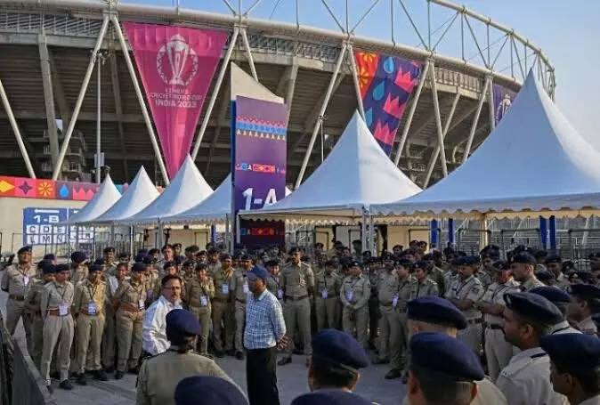 6,000 Cops to turn Gujarat stadium into fortress as PM Modi turns up to cheer for India against Oz on Sunday