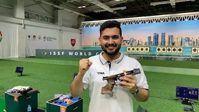 Anish Bhanwala wins bronze medal in men’s 25m rapid fire pistol event at ISSF World Cup Final 2023
