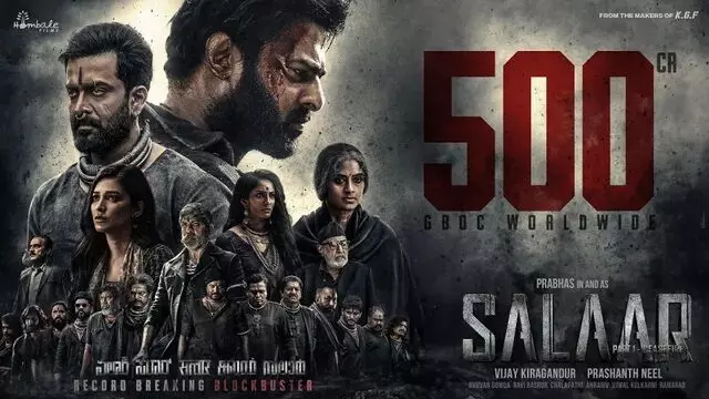 Salaar: Part 1 - Ceasefire crosses Rs 500 crore mark at global box office