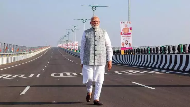 PM Narendra Modi says Indias longest sea bridge Atal Setu is symbol of infrastructural prowess and reflection of developed Bharat