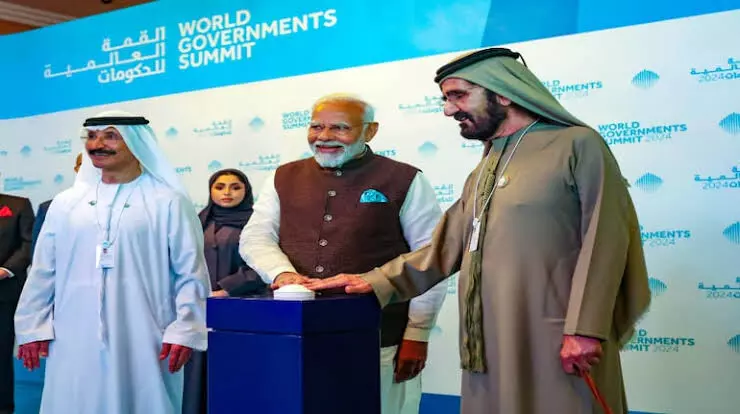 PM Modi hold talks with Sheikh Mohammed bin Rashid Al Makthoum, Vice President, PM and Defence Minister of UAE in Dubai