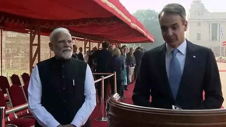 PM Modi holds talks with his Greek counterpart Kyriakos Mitsotakis in New Delhi