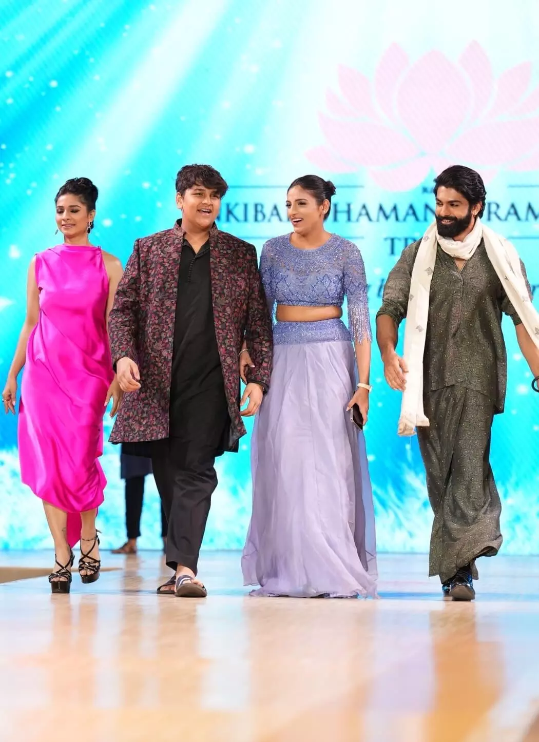 Taha Shah Badussha graced ramp at Pillars of Humanity Fashion Show, walking in support of deaf children
