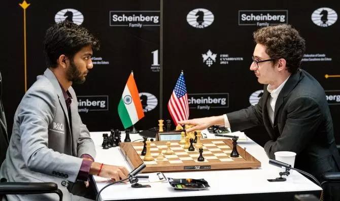 Chess: India’s D. Gukesh slipped to joint-second after playing out draw against USA’s Fabiano Caruana in round 11 of FIDE candidates tournament