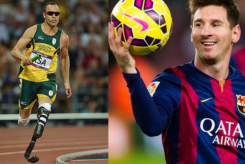 Two sports person Messi & Oscar Pistorius sentenced today