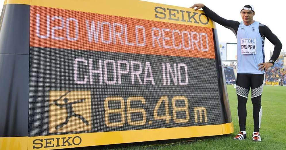 Neeraj Chopra sets U20 javelin world record