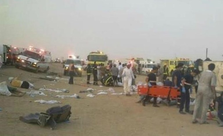 Bus Crashed in Saudi Arabia 13 died, 36 injured