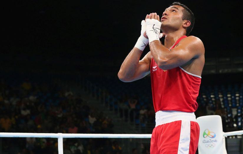 Boxer Vikas Krishan Yadav enters the quater-finals of mens Middleweight (75kg)