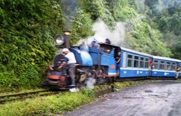 Mothers Darjeeling toy train journey recreated