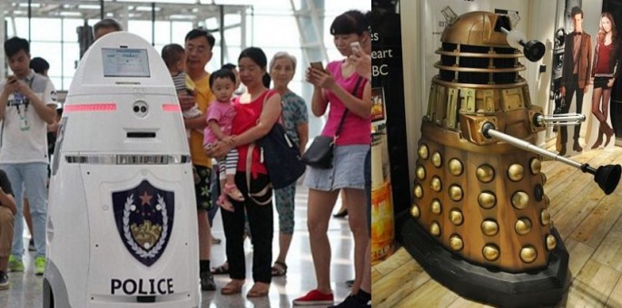 Robots patrol Chinese airport