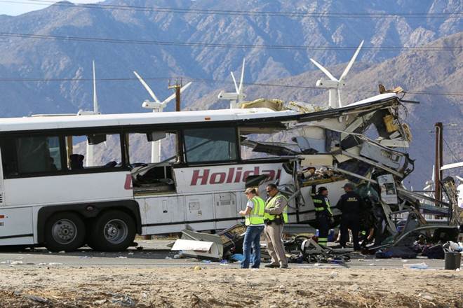13 dead, 31 injured in tour bus crash in California