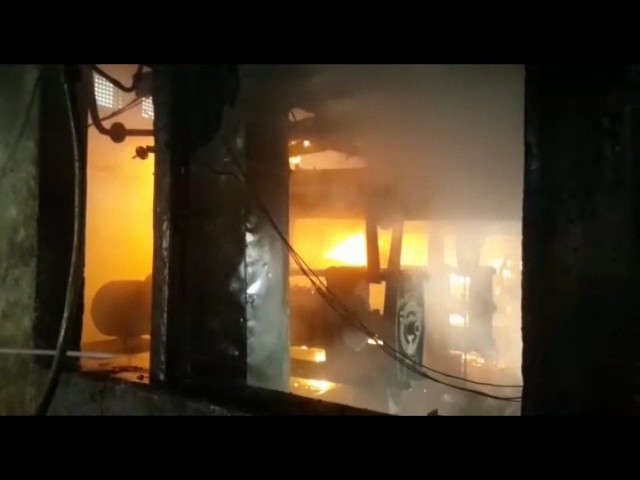 Major fire in an oil company near Gondal, Rajkot