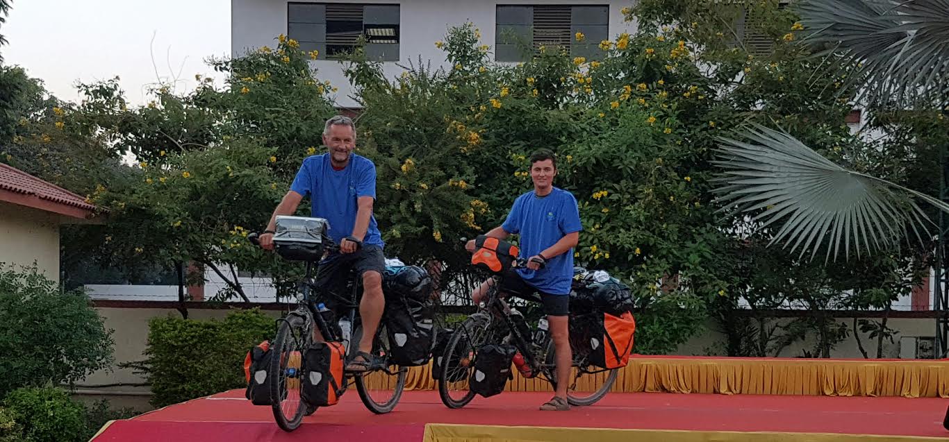 Father Son duo on cycling expedition from Amsterdam to Mumbai reached Vadodara