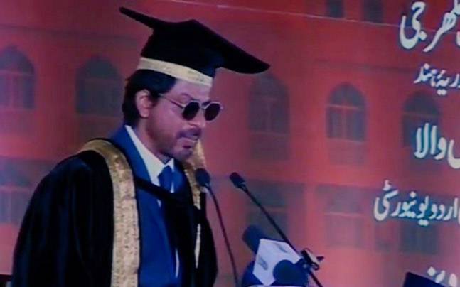 Shah Rukh Khan receives honorary doctorate for promoting Urdu