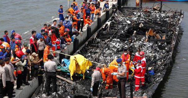 23 killed, 17 missing in Indonesia ferry fire