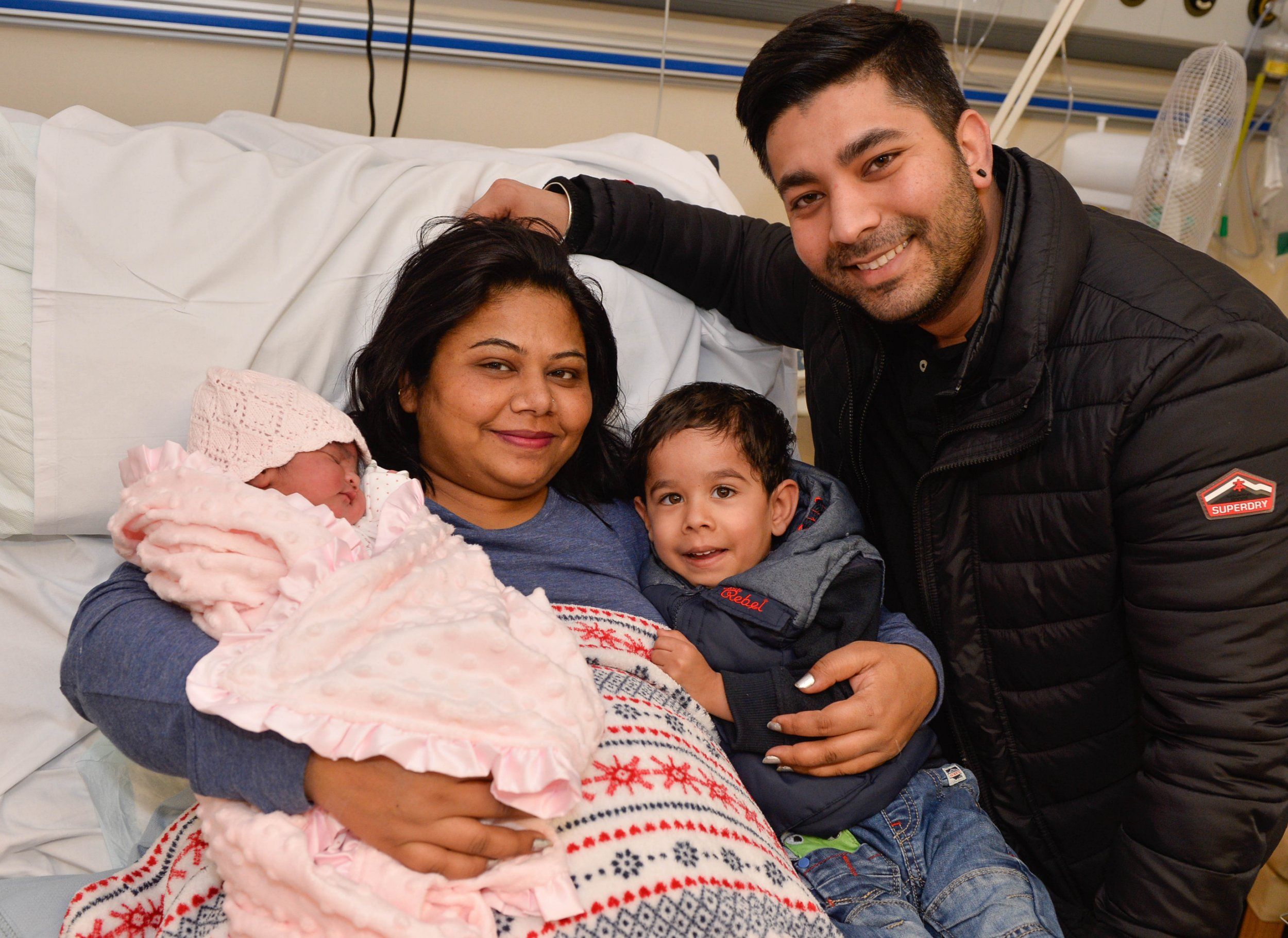 Indian couple delivers Britain’s first baby of 2017