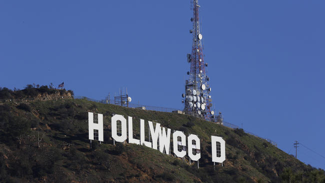 LA landmark sign ‘Hollywood’ altered to ‘Hollyweed’ in New Year