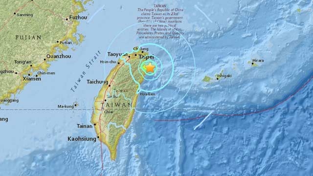 5.6-magnitude quake hits Taiwan