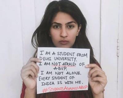 DU girl withdraws from campaign against ABVP