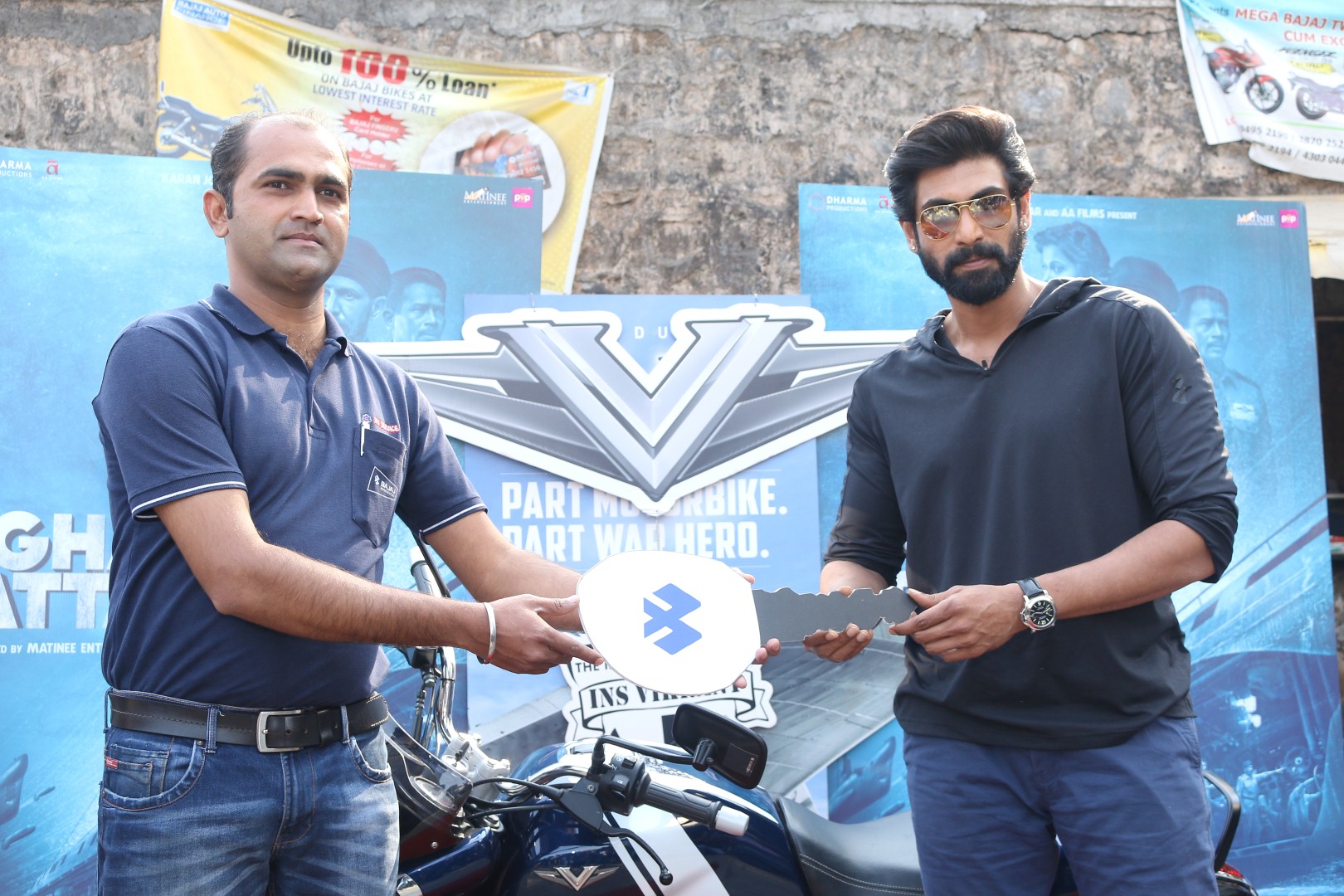 Rana Daggubati buys the Bajaj V bike made from INS Vikrant