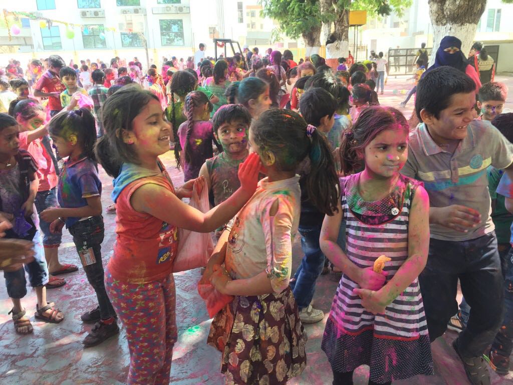 Holi celebration of Gujarat public school