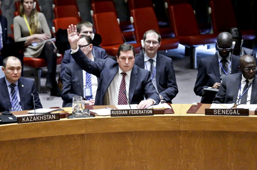 Russia and China veto UN sanctions on Syria over chemical weapons use