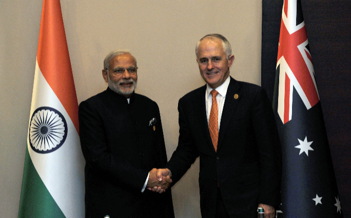 Prime Minister Narendra Modi meets Australian PM Malcolm Turnbull