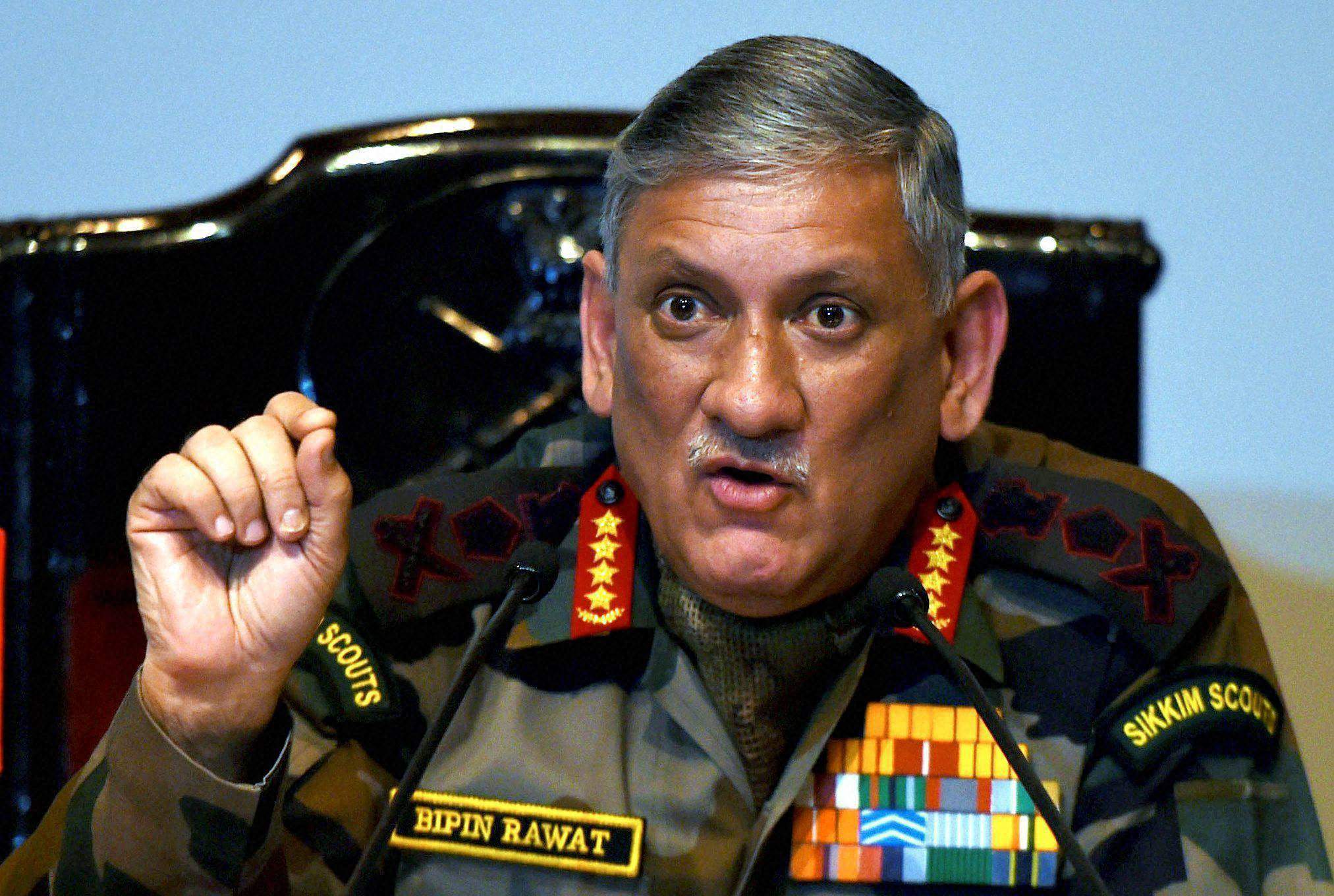 All options are open for army against Pakistan: Bipin Rawat