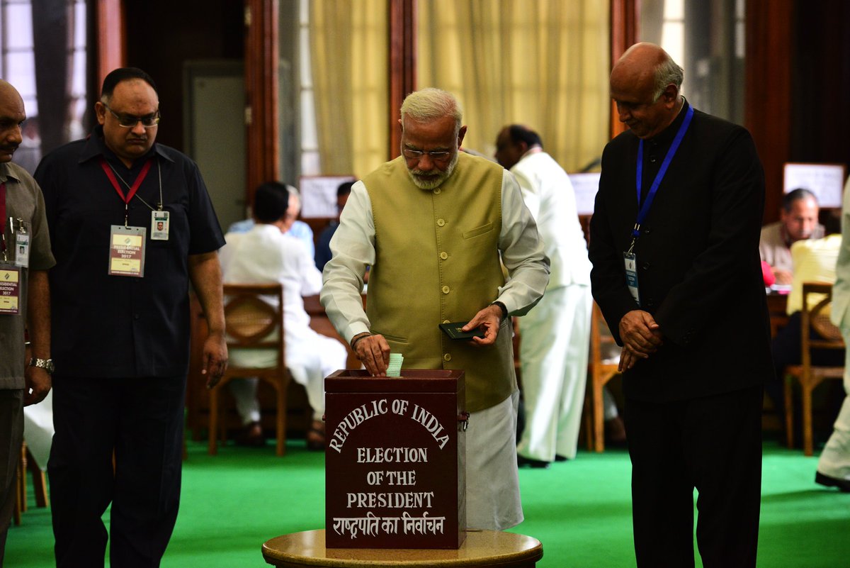 Modi, Shah vote in Presidential election