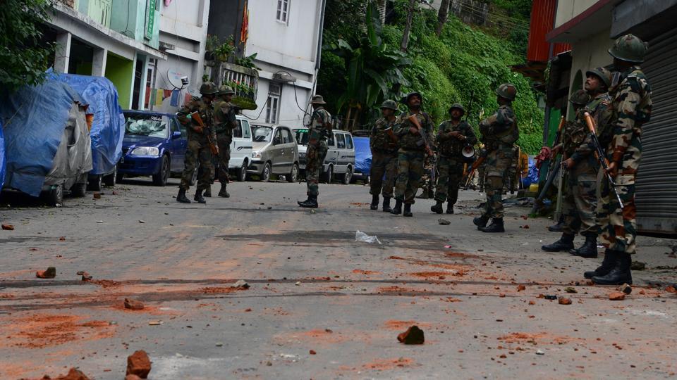 Tensions erupted again in Darjeeling