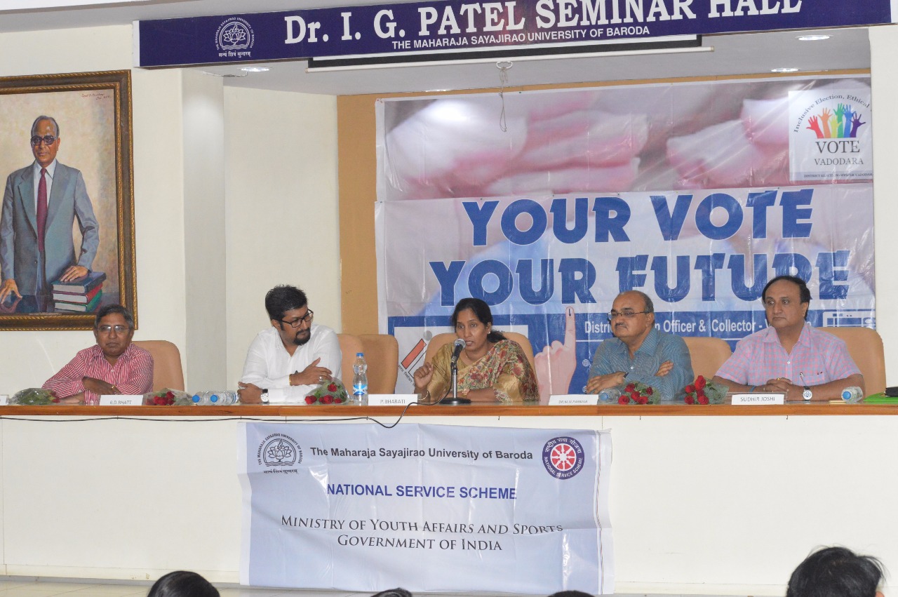 Voting awareness programme at MSW faculty in MSU Baroda