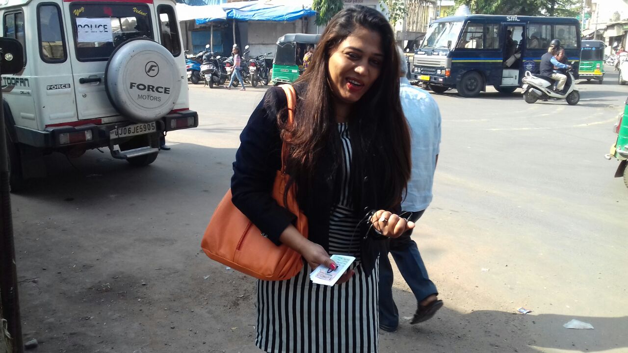 Manvi Vaishnav cast her vote as female for the first time