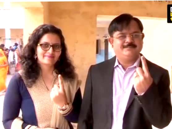 Bharuch District Collector Sandip Sangle voted with wife