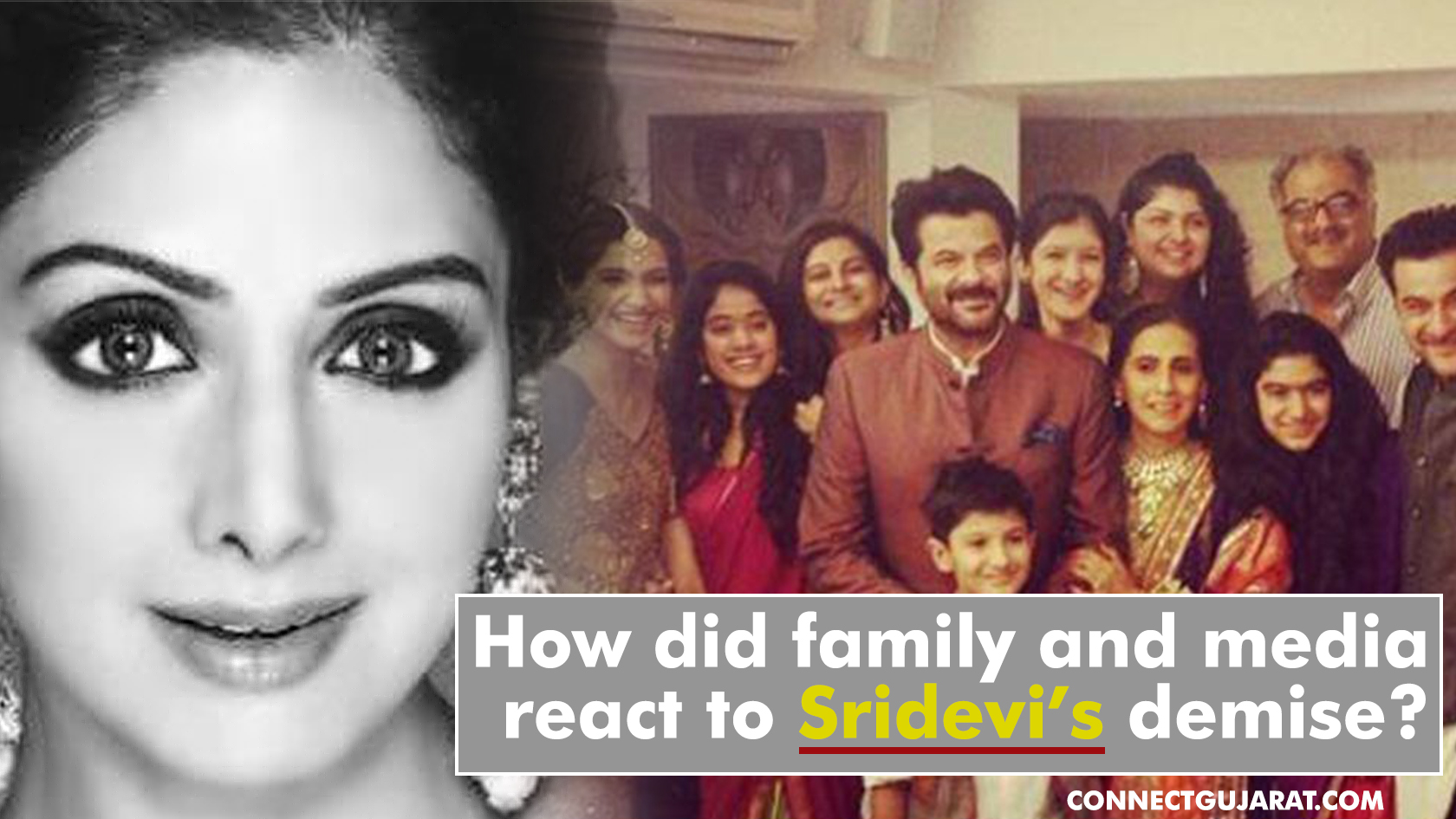 How did family and media react to Sridevi’s demise?