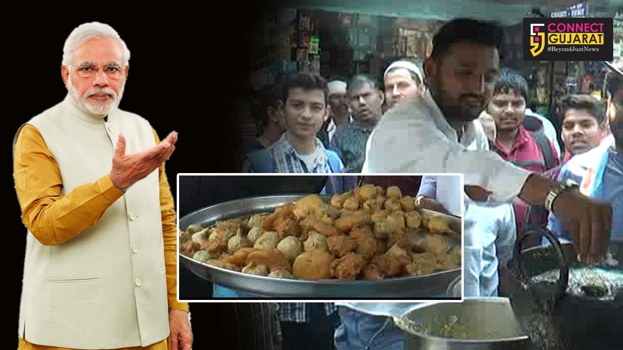 NSUI members sell Pakodas in protest against PM comments