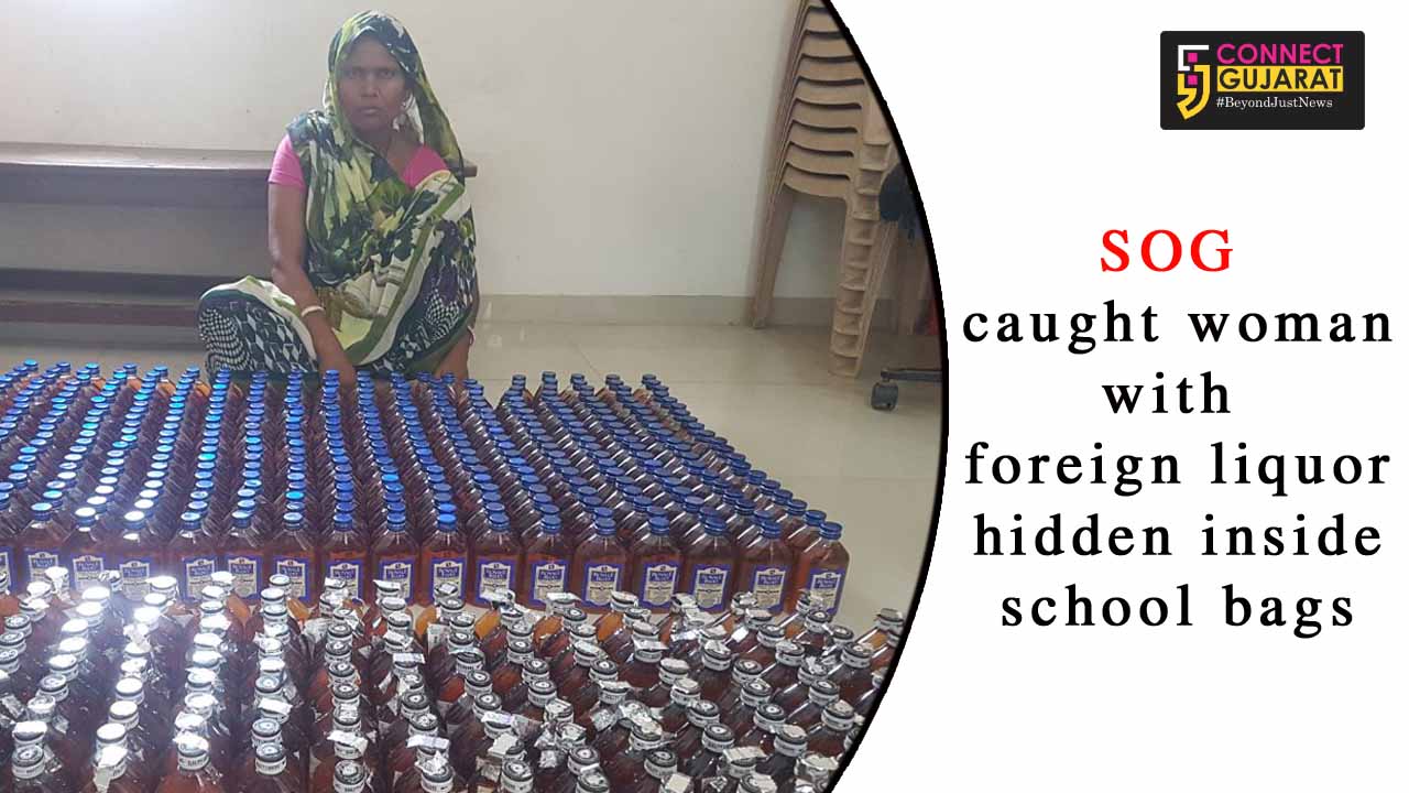 SOG caught woman with foreign liquor hidden inside school bags