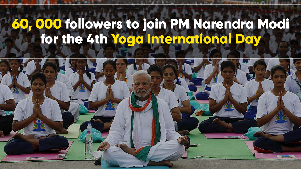 60, 000 followers to join PM Narendra Modi for the 4th Yoga International Day
