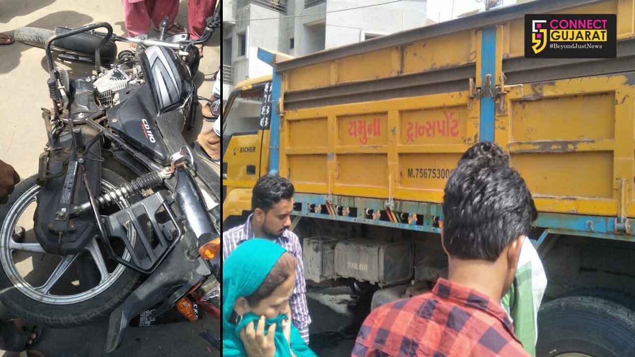 Youth died in Vadodara after knocked down by dumper