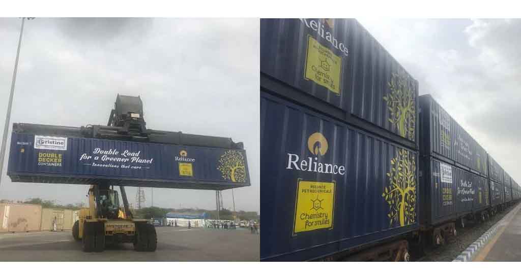 Reliance Industries first company to use Railway’s double-stack dwarf container service