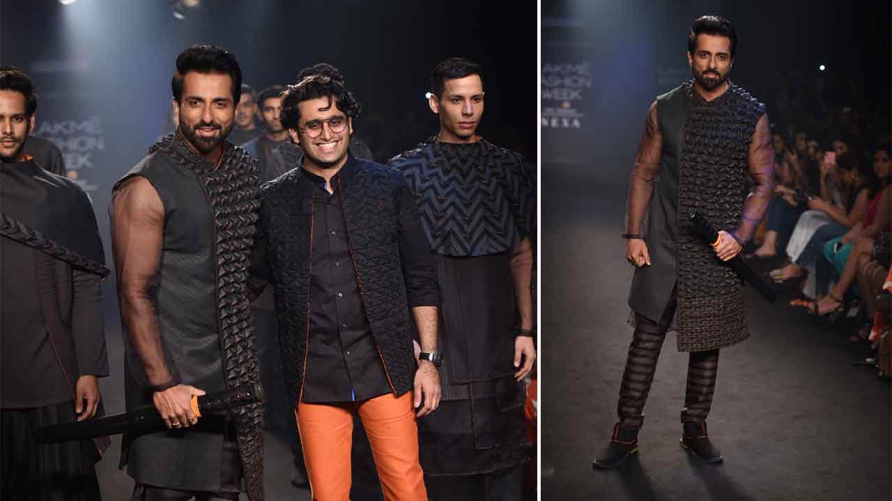 Sonu Sood walks for Siddhesh Chauhan at Lakme Fashion Week 2018