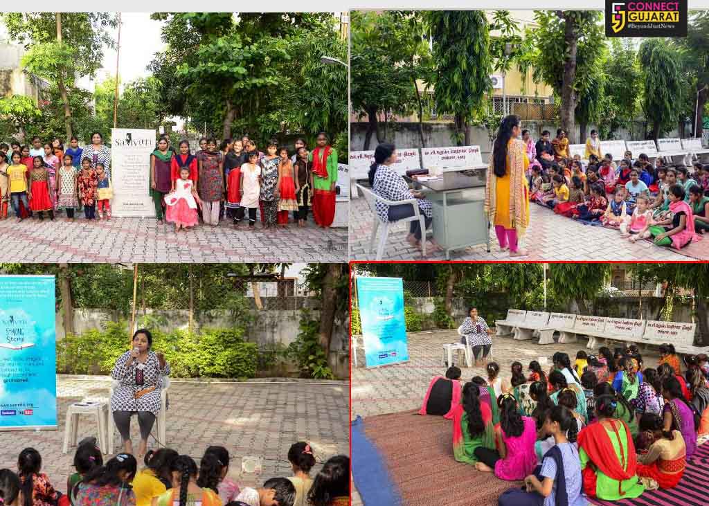 Girls from Lions Blind School learn the conviction and dedication of Surdas to meet Lord Krishna