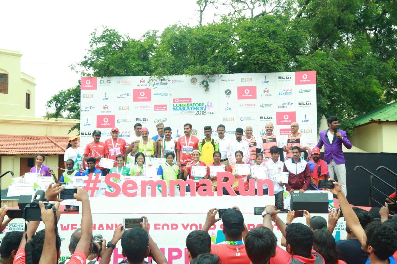The 6th edition of the premier running event, Vodafone Coimbatore Marathon 2018 successfully organised
