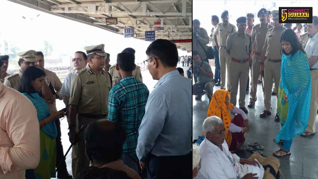Top officials visit Vadodara railway station and meet people as part of confidence building measure